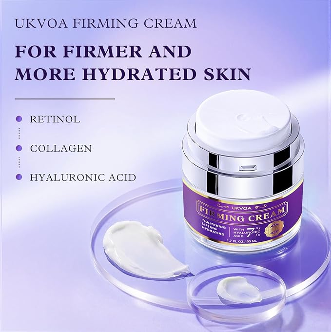 Retinol Neck & Face Wrinkle Cream for Women, Neck Cream for Tightening and Firming, Anti Aging Skin Care with Collagen & Hyaluronic Acid, Instant Face Lift Cream 1.7 Fl Oz-VivaGrace Women