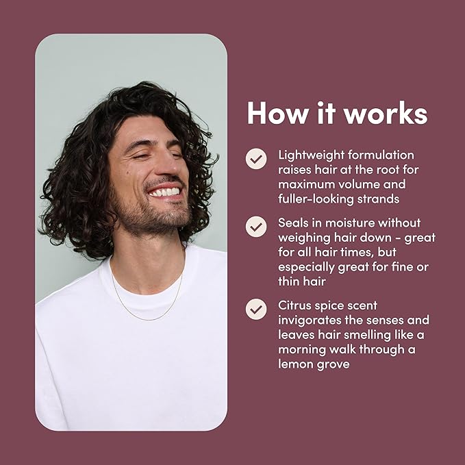 hims Max Volume Conditioner, 2 Pack - Volumizing Conditioner for Men with Biotin - Adds Lightweight Volume, Shine & Bounce - Citrus Spice - 2 x 6.4 fl oz-VivaGrace Women