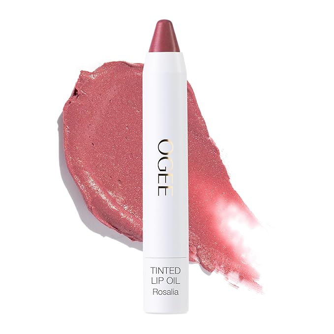 Ogee Tinted Sculpted Lip Oil - Lip Stain Made with 100% Organic Coconut Oil, Jojoba Oil, and Vitamin E - Best as Lip Balm, Lip Color or Lip Treatment - ROSALIA-VivaGrace Women