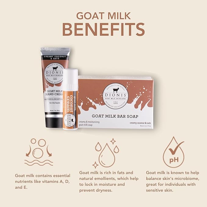 Dionis Creamy Coconut Goat Milk 3 Pc Gift Set-VivaGrace Women
