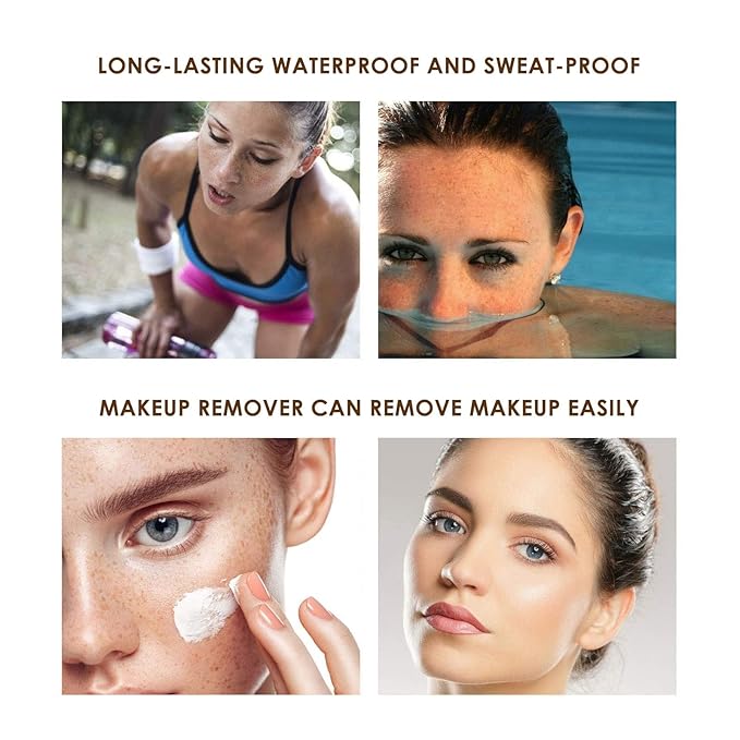 Freckle Pen Waterproof 2 Colors,Natural Lifelike Faux Face Freckle Makeup Pen,Magic Freckle Color,Waterproof Longlasting Soft Small Sopt Pen,For Natural Effortless Sunkissed Skin Makeup(2packs)-VivaGrace Women