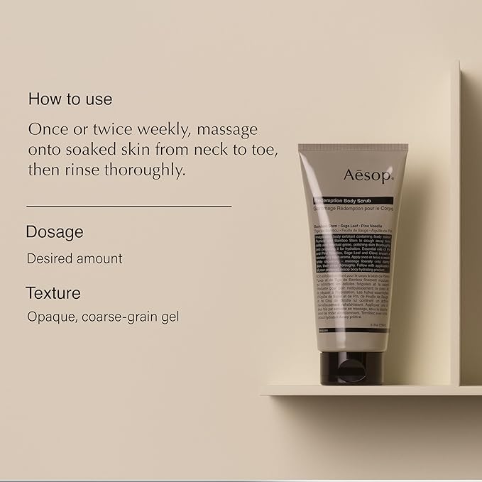 Aesop Redemption Body Scrub | Finely Milled Pumice and Aromatic Botanicals to Polish the Skin | 6.5oz / 180mL-VivaGrace Women