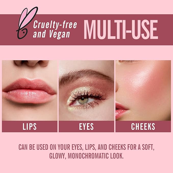 KIMUSE Multi Stick Trio Face Makeup, Cream Blush Stick for Cheeks & Lips, Moisturizer & Contour Makeup Sticks for All Skin,PEACHY PINK-VivaGrace Women
