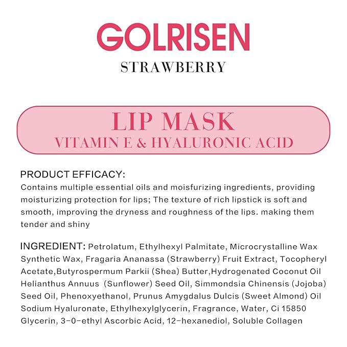 Lip Mask Hydrating - Plump & Repair Dry Lips | Lip Mask Overnight - Infused with Hyaluronic Acid & Vitamin E | Lip Sleeping Mask - Wake Up to Soft, Smooth Lips, 0.7 oz-VivaGrace Women