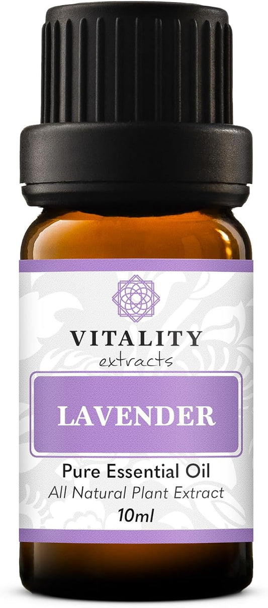 Vitality Extracts Lavender Essential Oil - Natural Calm, Stress Relief, Skin Care, Rest & Relaxation, Fresh Scent, Undiluted-VivaGrace Women