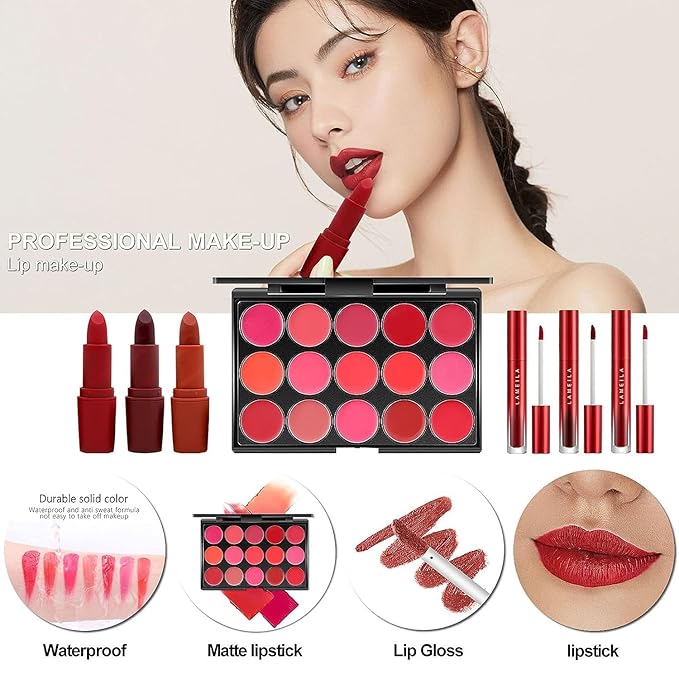All In One Full Makeup Kit for Women,Professional Makeup kit,Multipurpose Makeup Sets, Beginners and Professionals Alike-VivaGrace Women