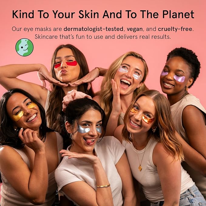 grace & stella Under Eye Mask Variety Pack - 18 Pairs of Under Eye Patches for Dark Circles - With 6 Colors (3 Pairs/Color) - Gel Masks Puffy Eyes for Women - Vegan Cruelty Free Bridesmaid Gifts-VivaGrace Women