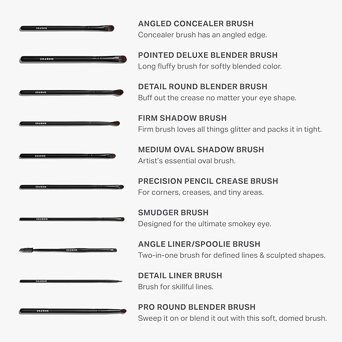 Morphe MUA Life Makeup Brushes - 20 Piece Makeup Brush Set of Eye and Face Brushes - Made with Synthetic Bristles and Includes Carrying Case (20 Count)-VivaGrace Women