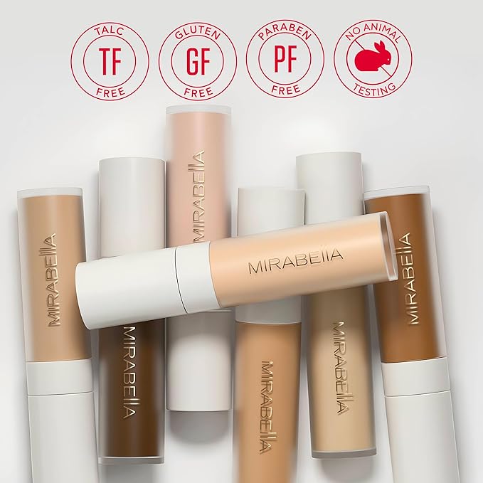 Mirabella Invincible For All Perfecting Under Eye Concealer Full Coverage - Hydrating Makeup Concealer for Dark Circles, Fine Lines & Wrinkles w/Hyaluronic Acid - Fair F80-VivaGrace Women