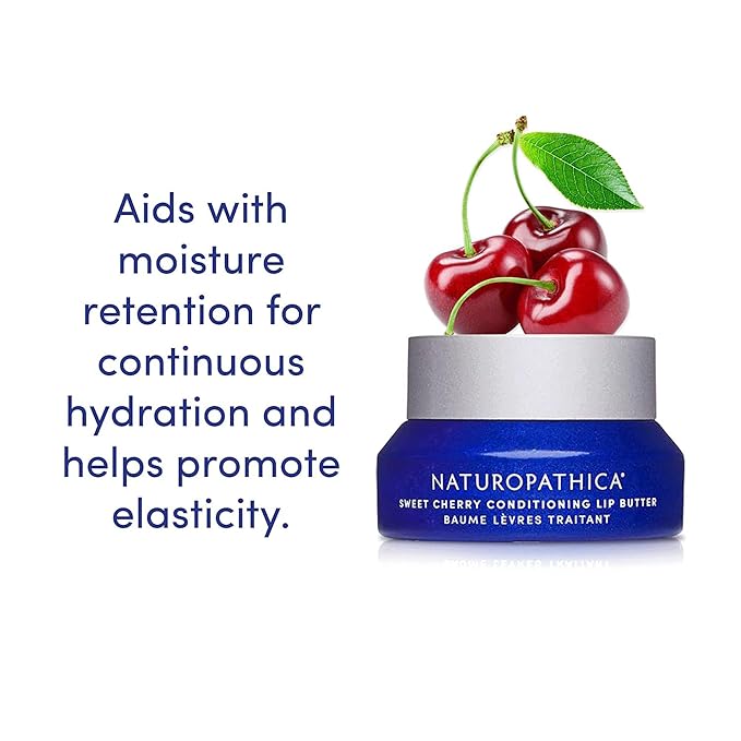 Naturopathica Sweet Cherry Conditioning Lip Butter, Natural Lip Treatment for Soft, Full Lips, 0.5 fl oz-VivaGrace Women
