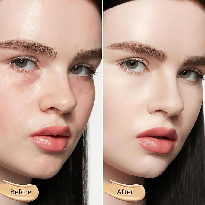 Mushroom Head Air Cushion CC Cream - BB Cream Foundation Makeup Moisturizing Concealer Long-Lasting, Cushion Foundation Full Coverage Self Adjusting (Ivory, 1 PCS)-VivaGrace Women