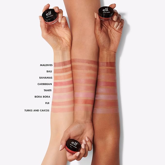 e.l.f. Putty Blush, Creamy & High-Pigment Formula For A Natural Glow, Delivers A Semi-Matte & Powder Finish, Vegan & Cruelty-Free, Bora Bora-VivaGrace Women
