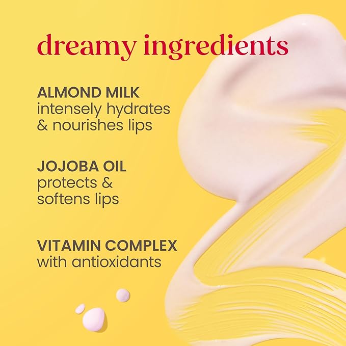 Burt’s Bees Lip Milk, Daily Lip Moisturizer, Sweet Strawberry, Vitamin Enriched Moisturizing Lip Balm with Almond Milk and Jojoba Oil, Hydrating for Softer Lips, 1 Tube, 0.34 Fl Oz-VivaGrace Women