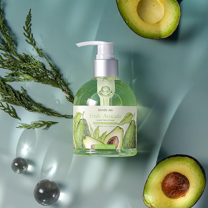 Liquid Hand Soap with Gift Box - Avocado - 260ml/ 8.7 fl.oz (Pack of 3)
