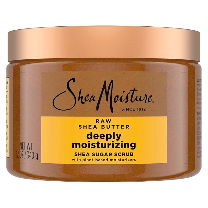 SheaMoisture Shea Sugar Body Scrub For Moisturize And Restore Dry Skin Raw Shea Butter Deeply Moisturizing Body Scrub With 24h Shea Moisture Nutrients 12 oz-VivaGrace Women