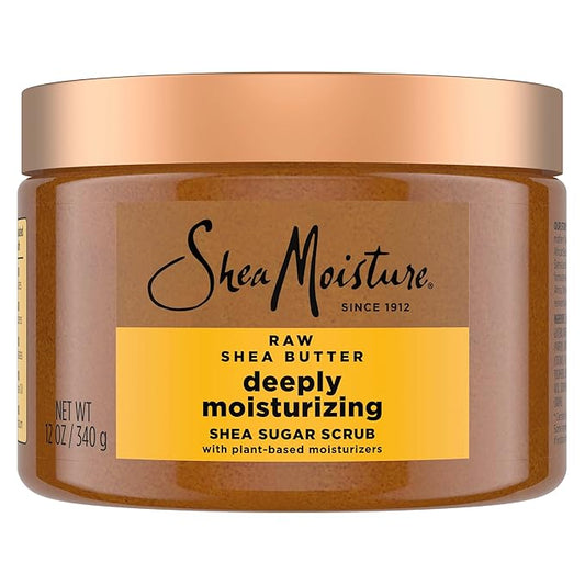 SheaMoisture Shea Sugar Body Scrub For Moisturize And Restore Dry Skin Raw Shea Butter Deeply Moisturizing Body Scrub With 24h Shea Moisture Nutrients 12 oz-VivaGrace Women
