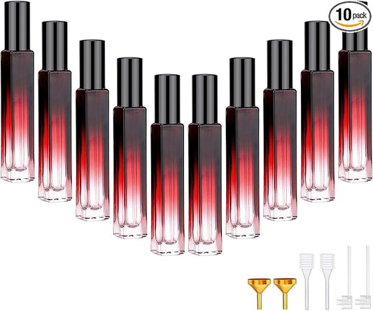 Segbeauty 10ML Travel Cologne Sprayer, 10 Pack Refillable Atomizer Spray Bottle for Perfume, Empty Mini Glass Perfume Bottle Fine Mist Dispenser, Portable Leak-proof Sample Bottles for Travel Outgoing-VivaGrace Women