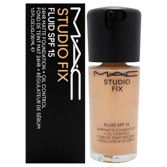 Studio Fix Fluid SPF 15 24Hr Matte Foundation Plus Oil Control - NC27 by MAC for Women - 1 oz Foundation-VivaGrace Women