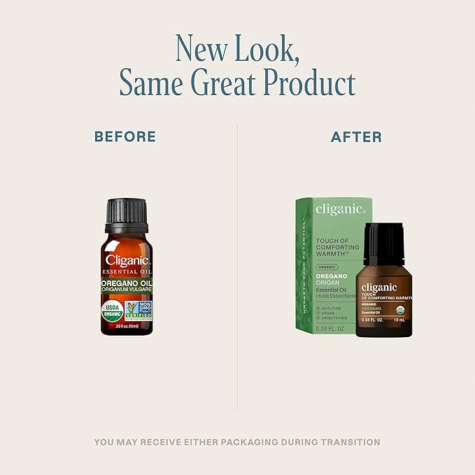 Cliganic Organic Oregano Essential Oil, 100% Pure Natural for Aromatherapy | Non-GMO Verified (Packaging May Vary)-VivaGrace Women