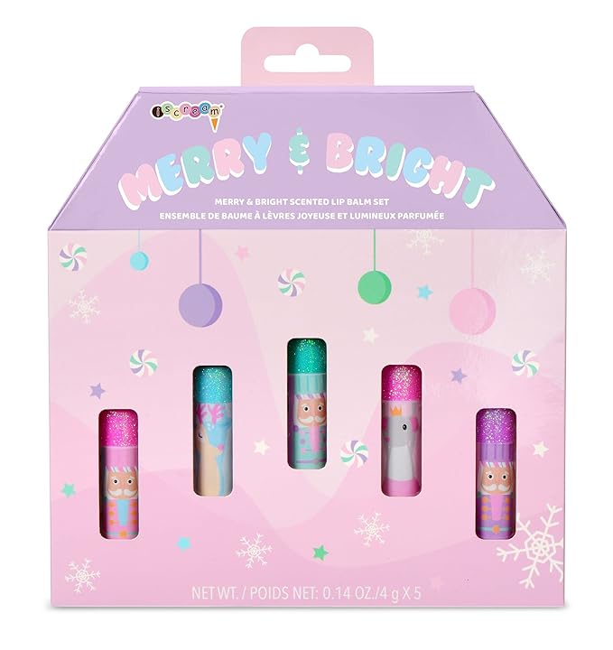 iscream Nutcracker Sweet 5-piece Scented Holiday Lip Balm Set-VivaGrace Women