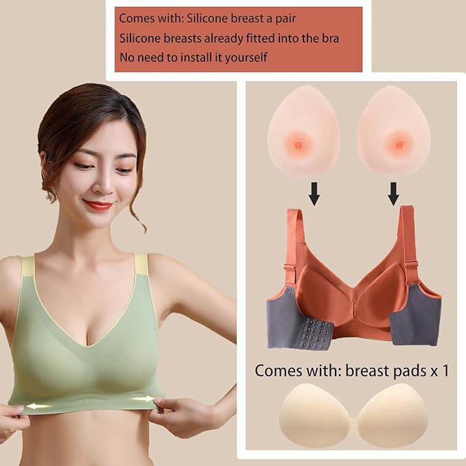 2 In 1 Silicone Breast Forms Pocket Bra Fake Boobs Fake breasts Silicone Breastplate-VivaGrace Women