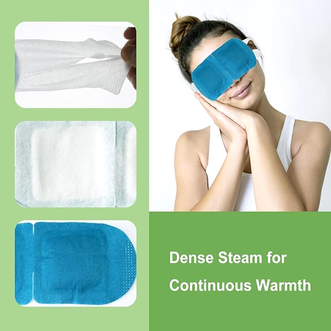 5PCS Steam Eye Mask, Relieve Eye Fatigue, Can be Used for Eye Relaxation, Jet Lag or Insomnia, Disposable Heated Steam Eye Mask, Rich in Nutrients Heated to Promote Absorption (Fragrance-Free)-VivaGrace Women