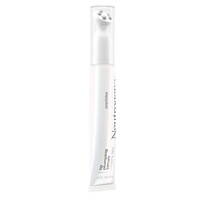Neutrogena Healthy Lips Plumping Serum, Lip Enhancer with Peptides Nourishes and Promotes the Appearance of Naturally Fuller and Plumper-Looking Lips, 0.5 fl. oz-VivaGrace Women