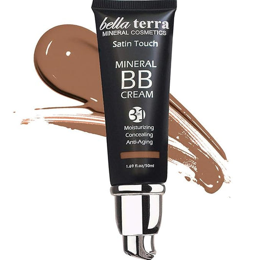 Bellaterra Cosmetics BB Cream - Tinted Moisturizer, Mineral Foundation Makeup, Dark 107 | Skin Perfector, 1.69 oz-VivaGrace Women