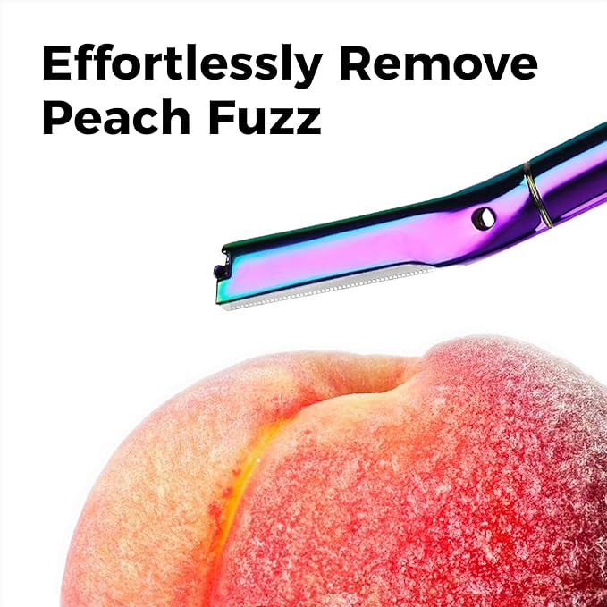 ZOMCHI Dermaplane Razor for Women Face, Premium Facial Razor & Eyebrow Razor, Dermaplaning Tool with Metal Handle, Removes Peach Fuzz, Exfoliates Skin, 11 Blades (Rainbow)-VivaGrace Women