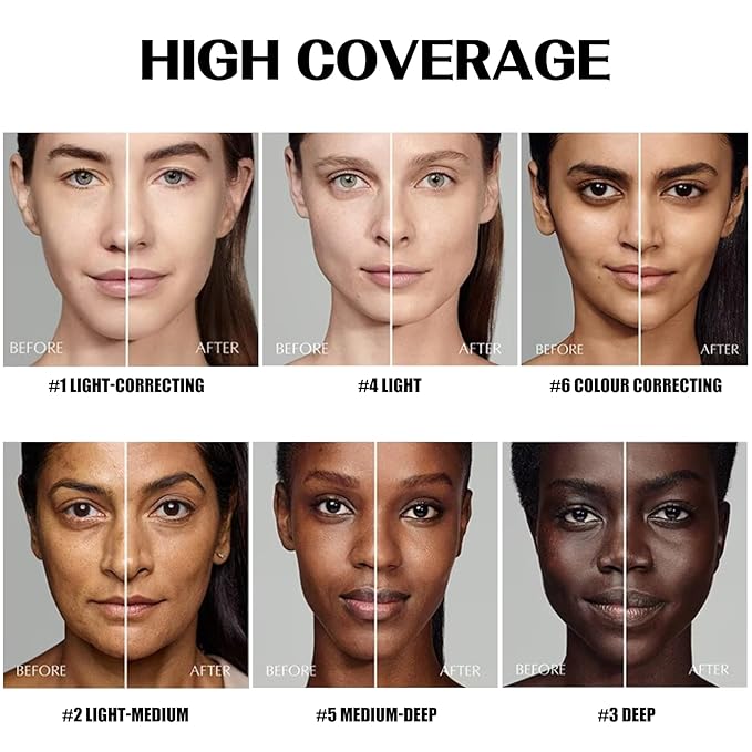5 In 1 Multi-Use Correcting Concealer Palette,Waterproof Long Lasting Contour Palette,Professional Creamy Concealer Kit for Women,Easy to Create Full Coverage and Natural Finish.#6-VivaGrace Women