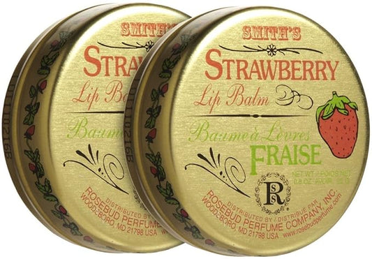 Rosebud Perfume Co. Lip Balm-Strawberry,0.8 Ounce (Pack of 2)-VivaGrace Women