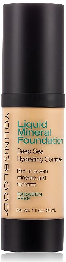 Youngblood Liquid Mineral Foundation, Shell, Dewy, Lightweight, Full Coverage, Vegan, Cruelty Free, Gluten-Free-VivaGrace Women
