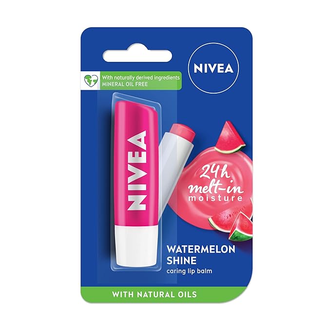 Nivea Fruity Shine Watermelon Lip Balm, 4.8gm-VivaGrace Women