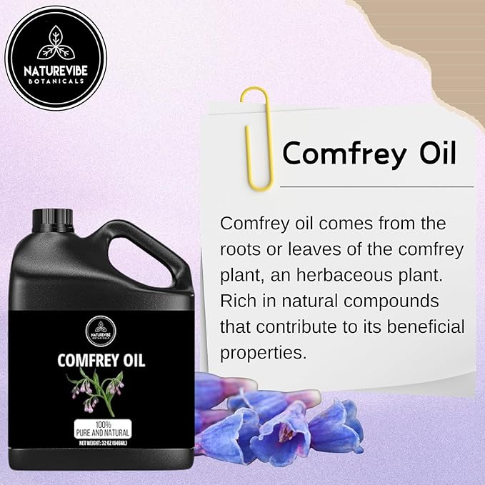 Naturevibe Botanicals Comfrey Oil 32 Ounces | 100% Pure and Natural | Great for Skin Care and Hair Care-VivaGrace Women