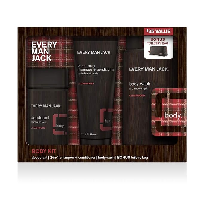 Every Man Jack Body Kit, Cedarwood-VivaGrace Women