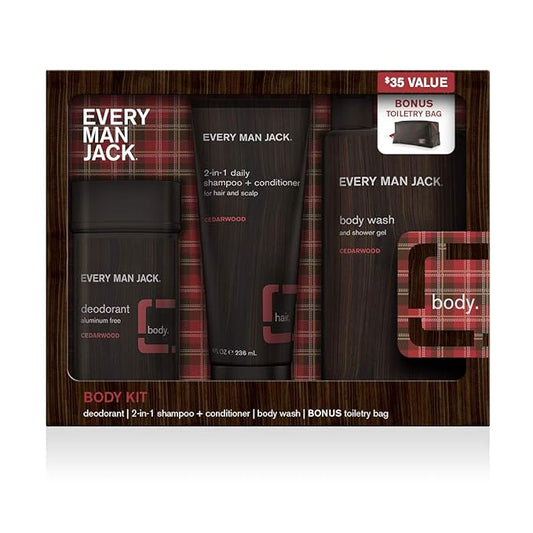 Every Man Jack Body Kit, Cedarwood-VivaGrace Women