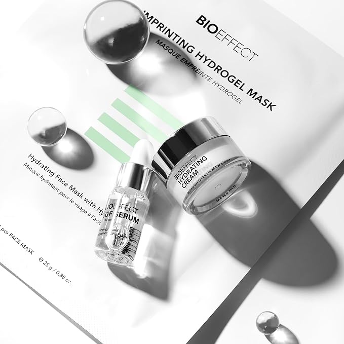 BIOEFFECT EGF Serum Try-Me Mini Sample Skincare Set with Hydrating Cream & Hydrogel Mask, Travel-Size Trio of Growth Factor Anti-Aging Serum, Moisturizer & Soothing Facial Mask-VivaGrace Women