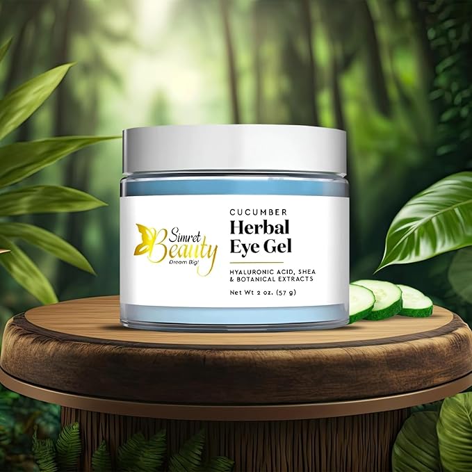 Eye Cream for Dark Circles, Anti-Aging Herbal Eye Gel with Hyaluronic Acid, Caffeine, Coffee, and Shea - Best for Puffiness, Wrinkles, and Fine Lines-VivaGrace Women