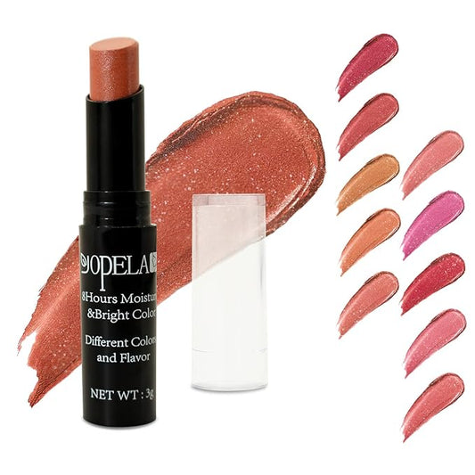 10 Pack Tinted Lip Balm With Glitter Powder Stocking Stuffers Tinted Chapstick - Moisturizing Lip Balm with Shimmer - Lipstick Set - Assorted Colors and Favors-VivaGrace Women