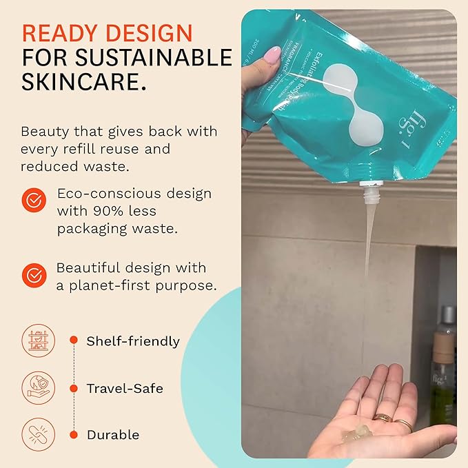 Fig.1 Exfoliating Body Scrub, Polish for Rough & Dead Skin, Keratosis Pilaris, Strawberry Skin, Volcanic Pumice, Glycerin, Eucalyptus Fragrance, Skin Smoother, Body Wash Scrub, 200 ml-VivaGrace Women