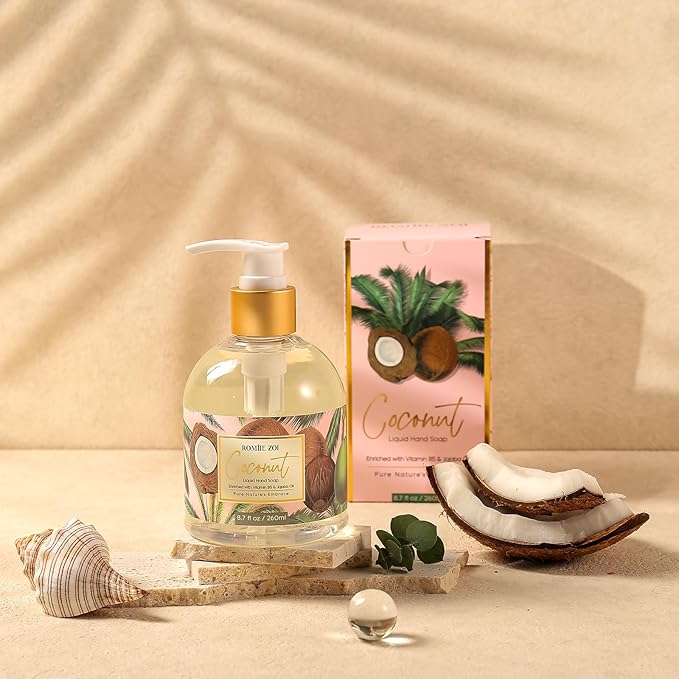 Liquid Hand Soap with Gift Box - Coconut - 260ml/ 8.7 fl.oz(Pack of 3)