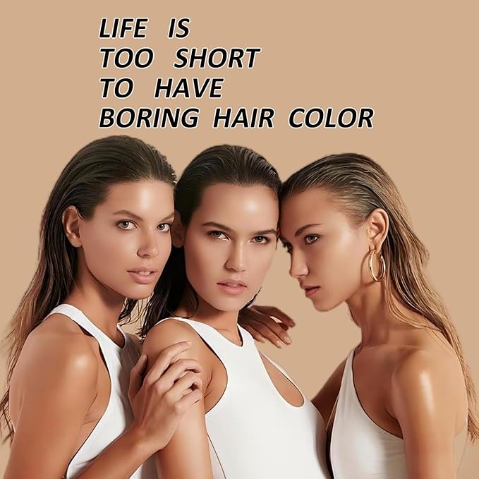 Light Brown Shampoo Para Pintar el Cabello - Instant Hair Dye Shampoo 3 in 1 Refresh Hair Color, Herbal Shampoo Hair Dye for Women Men, Easy to Use & Long Lasting Hair Color Shampoo 16.90 oz-VivaGrace Women