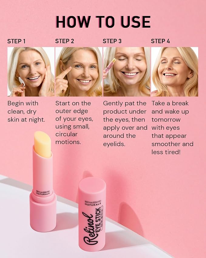 Under Eye Stick For Puffiness: Retinol Under Eye Treatment Reducing Eye Bags and Dark Circles - Eye Balm for Fine Lines, Wrinkles and Puffiness, Eye Cream for Late Nights,-VivaGrace Women