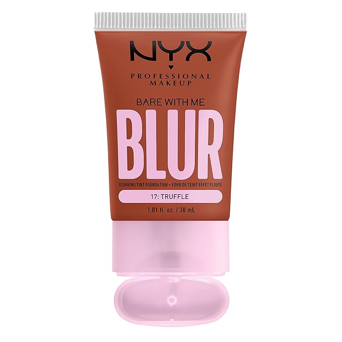 NYX PROFESSIONAL MAKEUP Bare With Me Blur Skin Tint Foundation Make Up with Matcha, Glycerin & Niacinamide - Truffle-VivaGrace Women