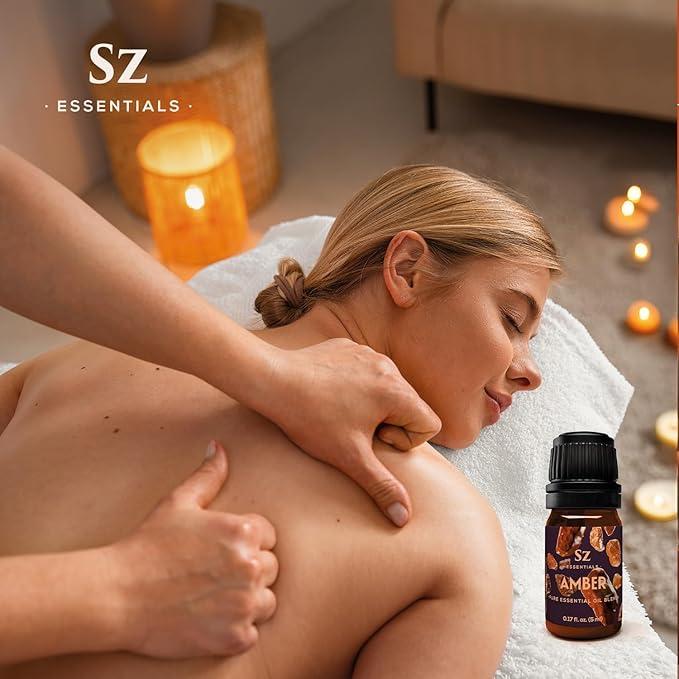 Amber 100% Pure, Essential Undiluted Oil - Extracted from Amber Resin - Rich & Floral Scent, with Smoky Overtones - Therapeutic Grade & Vegan - 0.17oz (5ml)-VivaGrace Women