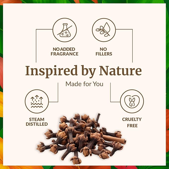 SVA Clove Essential Oil Organic – 4 Fl Oz – 100% Natural Organic Clove Oil - for Diffuser, Hair Care, Face, Skin Care, Aromatherapy, Scalp and Body Massage, Soap and Candle Making - with Dropper-VivaGrace Women