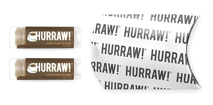 Hurraw! Coffee Bean Lip Balm, 2 Pack: Organic, Certified Vegan, Cruelty and Gluten Free. Non-GMO, 100% Natural Ingredients. Bee, Shea, Soy and Palm Free. Made in USA-VivaGrace Women