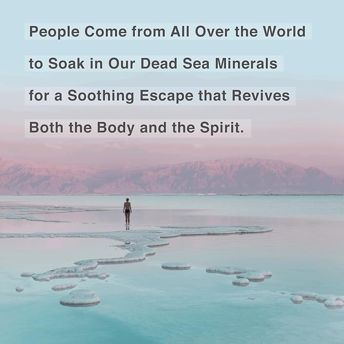 One With Nature 100% Pure Dead Sea Salt for Bath Fragrance Free, 2.5oz 6Pack. High in 21 Essential Minerals, Such as Magnesium, Sulfur, Zinc, Potassium. Skin Nourishing and Therapeutic.-VivaGrace Women