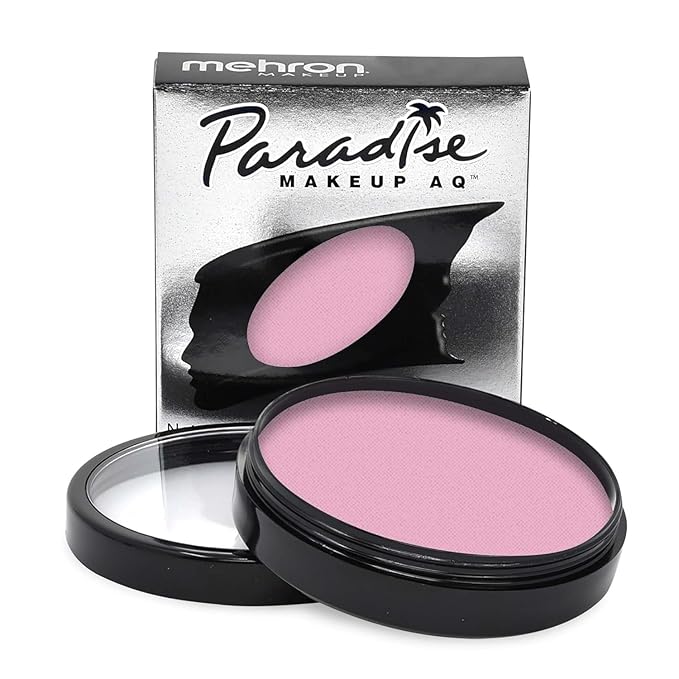 Mehron Makeup Paradise Makeup AQ Pro Size | Stage & Screen Performance, Face & Body Painting, Beauty, Cosplay, and Halloween | Water Activated Face Paint, Body Paint 1.4 oz (40 g) - Pastel Mauve-VivaGrace Women
