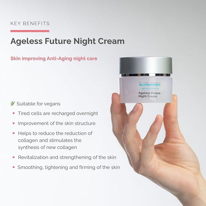 Ageless Future Night Cream (1.7 fl oz) - Skin Improving Anti-Aging Night Care – Regenerating Night Cream - with Vitamin A - Skin Care - Dr. Schrammek-VivaGrace Women